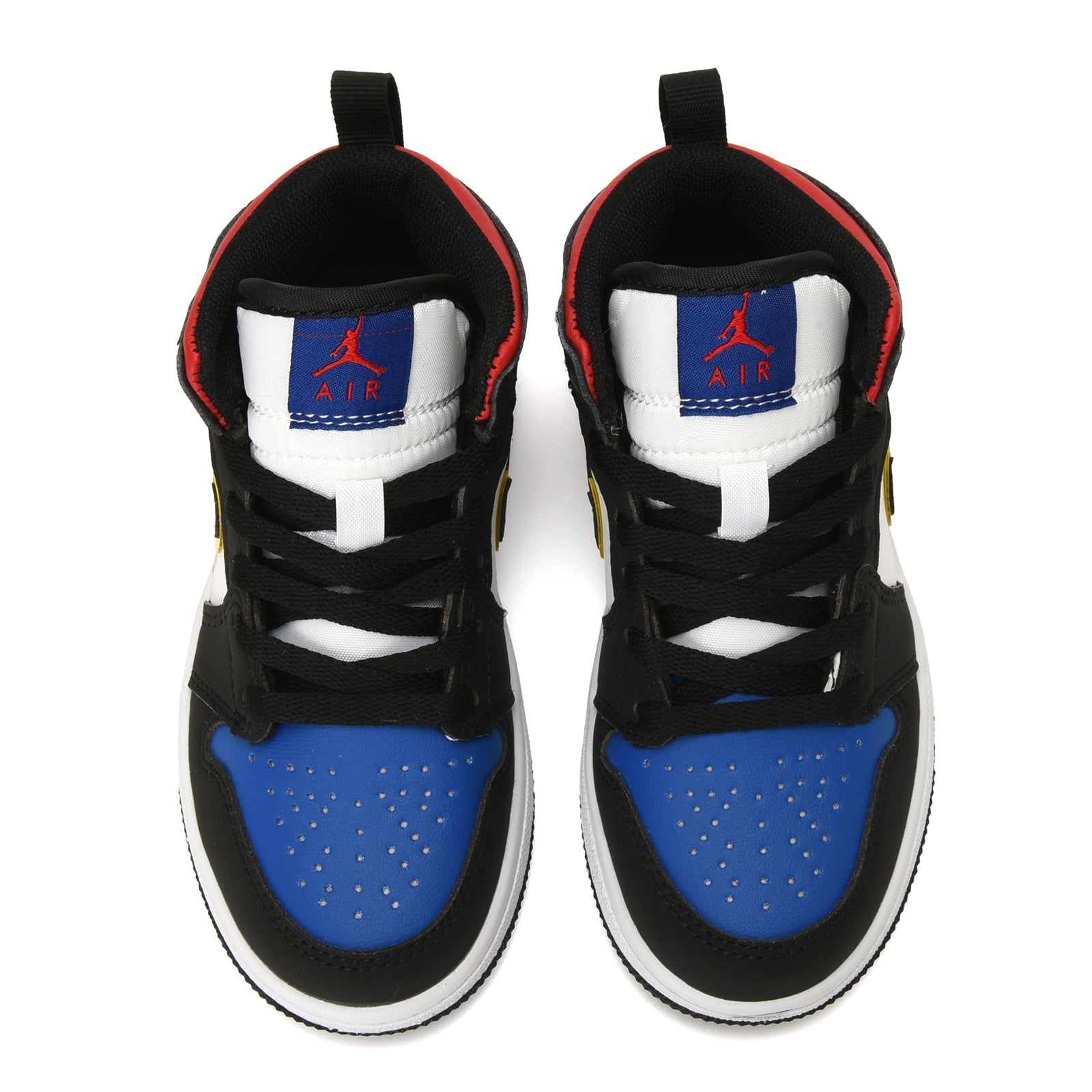 AJ-112" black, white, blue"