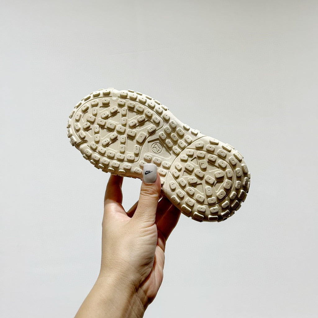 NK mesh drawstring children's tire shoes "Cream, Mustard Yellow"