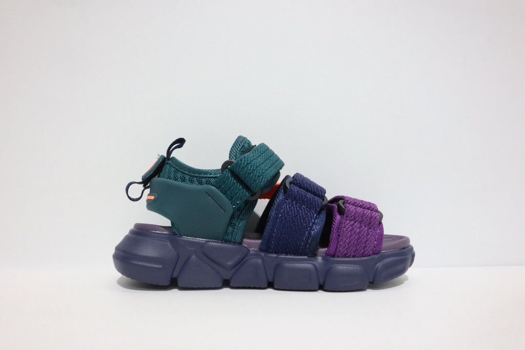 Adidas three velcro sandals "black, green, purple"