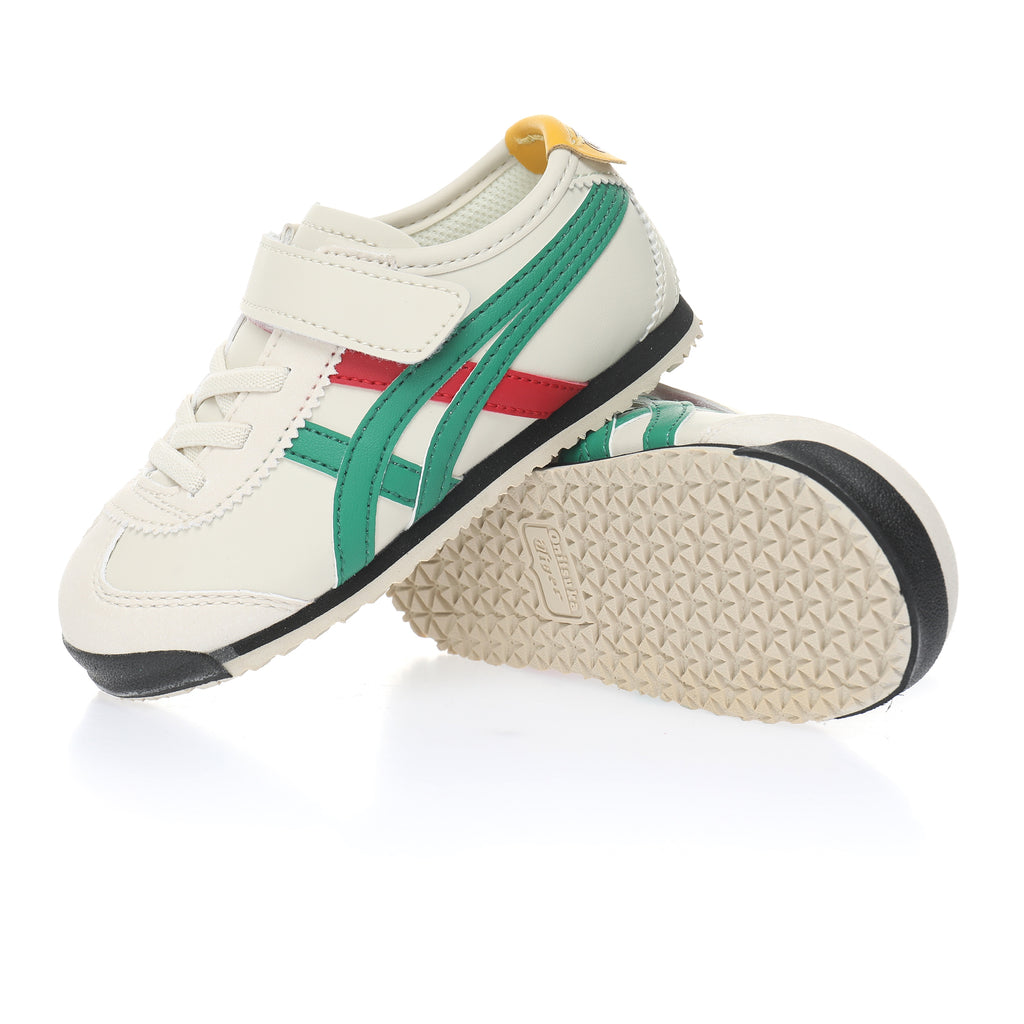 Asics Tiger" white, orange, green"