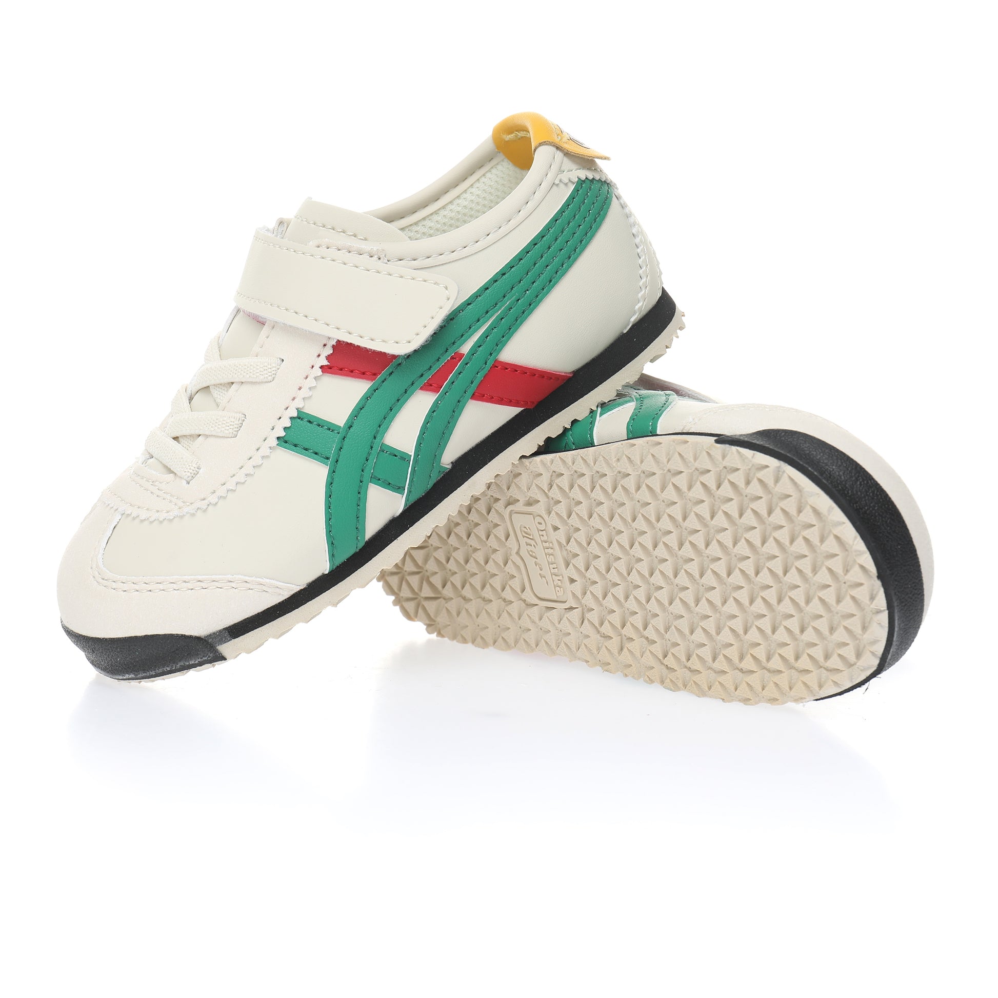 Asics Tiger" white, orange, green"