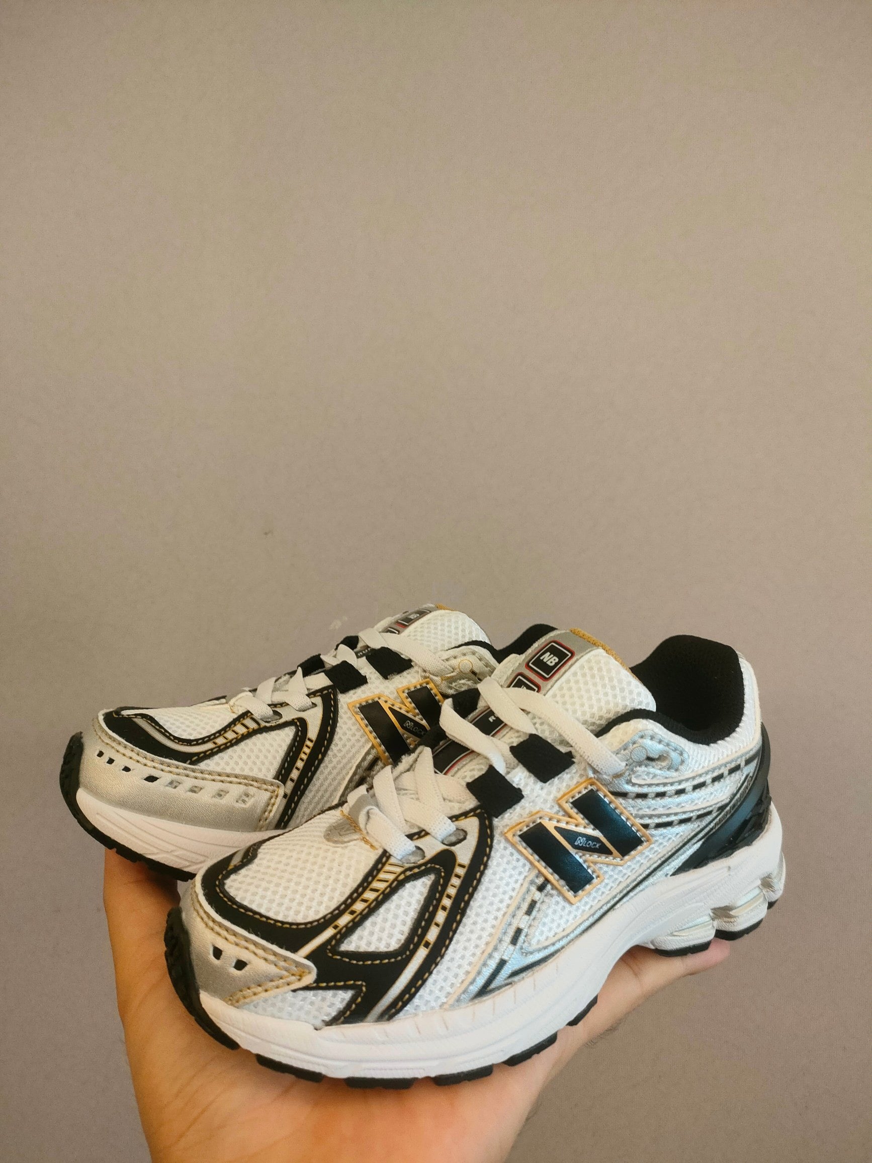 NB1906 parent-child sports shoes" white, black"