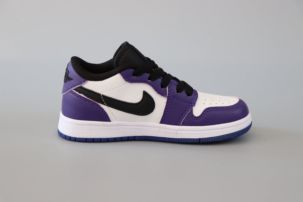 Joe 1 original low-top sneakers" White, black, purple"