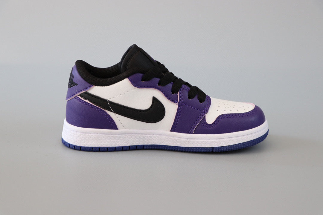 Joe 1 original low-top sneakers" White, black, purple"