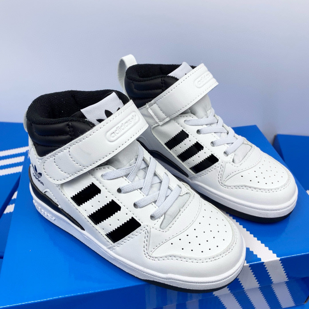 Adidas 84 high-top children's shoes" white, black"