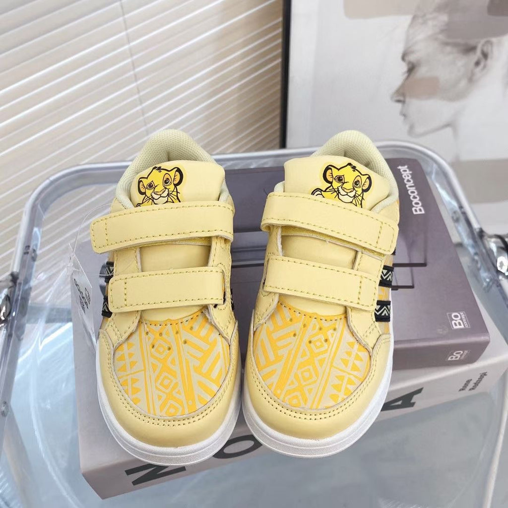 Adidas co-branded Velcro children's shoes" cream, darker yellow"