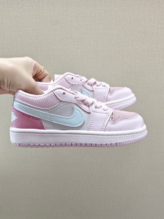 Qiao Yizhuan G version low-top children's lace-up sports shoes" pink"