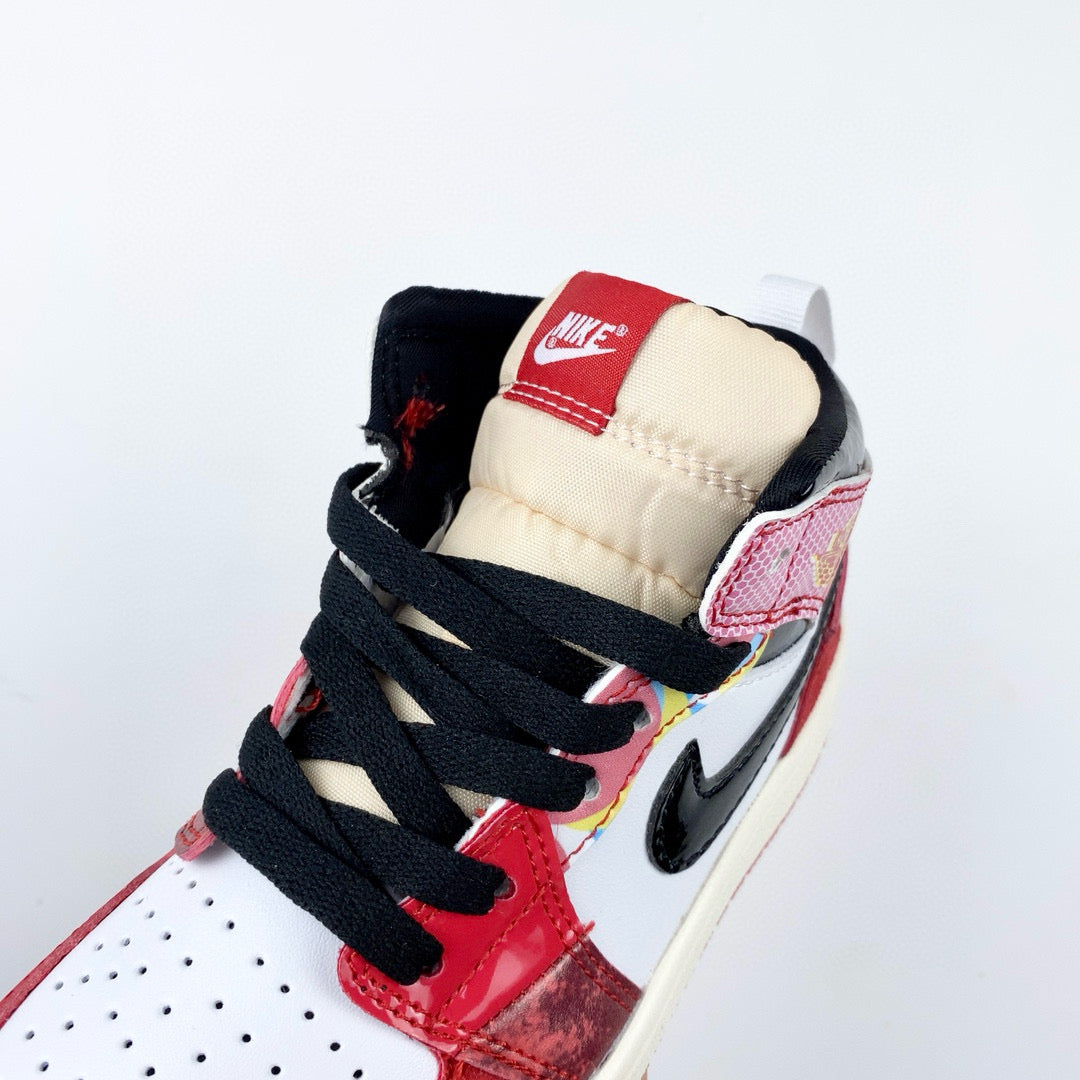 Joe 1 high top stitching" white, red"