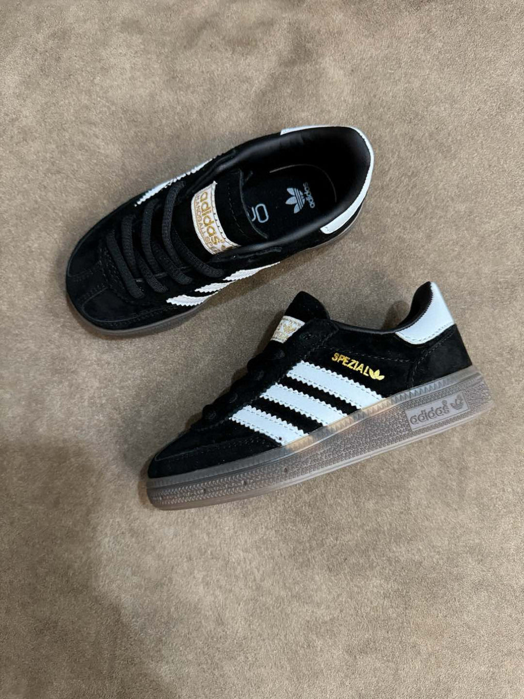 Adidas training 3 generation pig leather children's shoes" black"