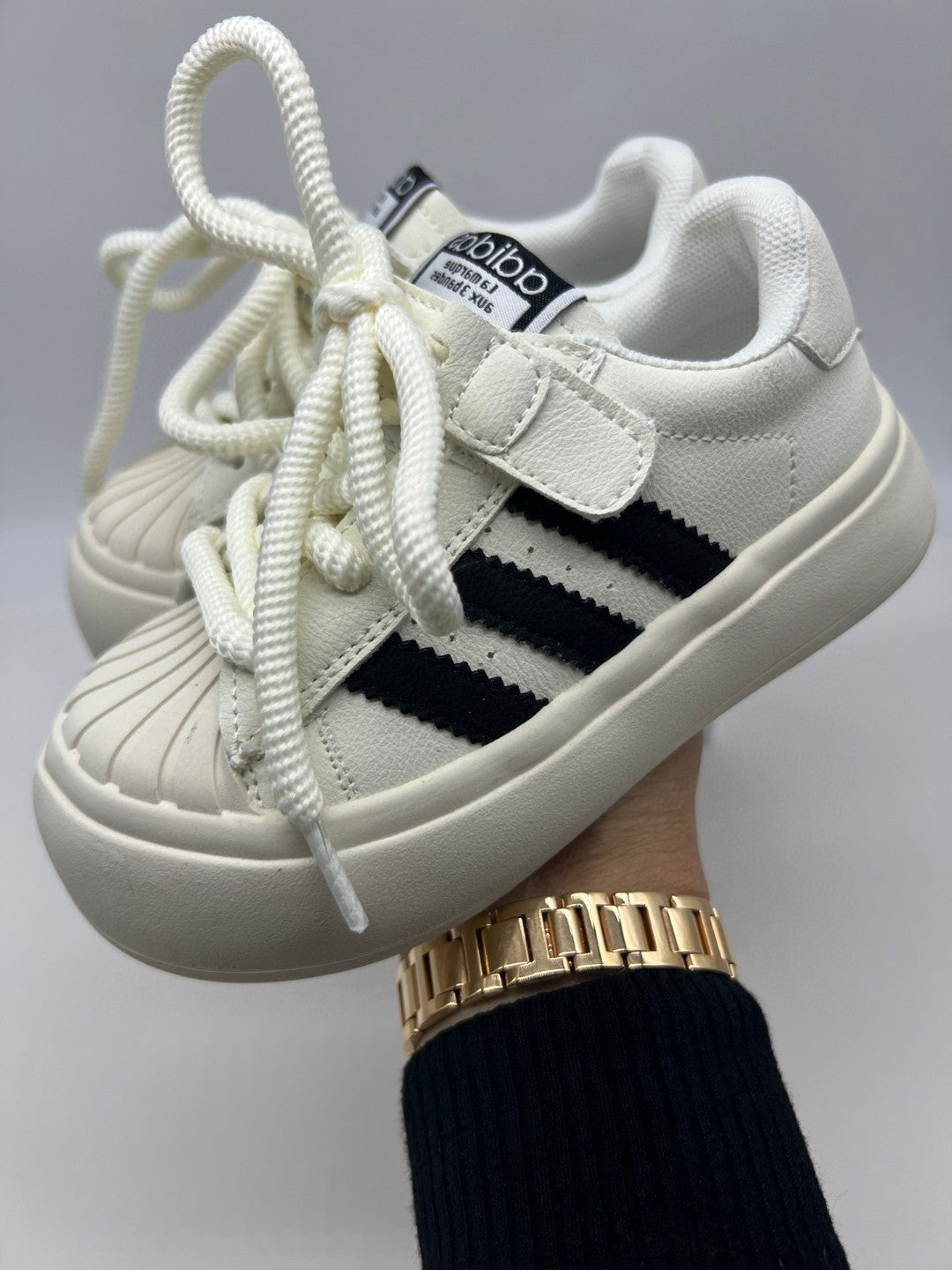 Adidas cute shell toe spring soft bottom sneakers " white"