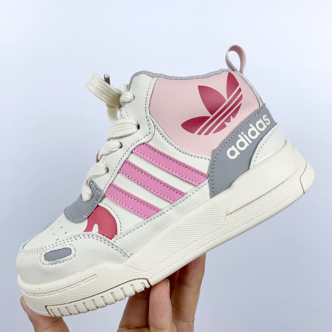 Adidas mid-section sneakers" white, pink'