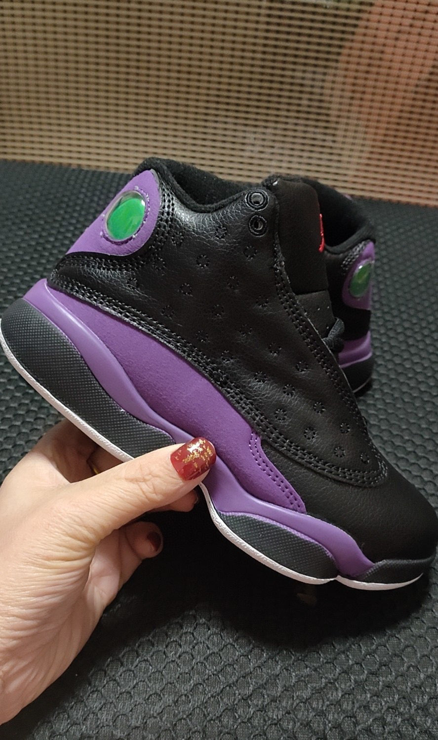 Joe 13 high top children's shoes" black, purple"