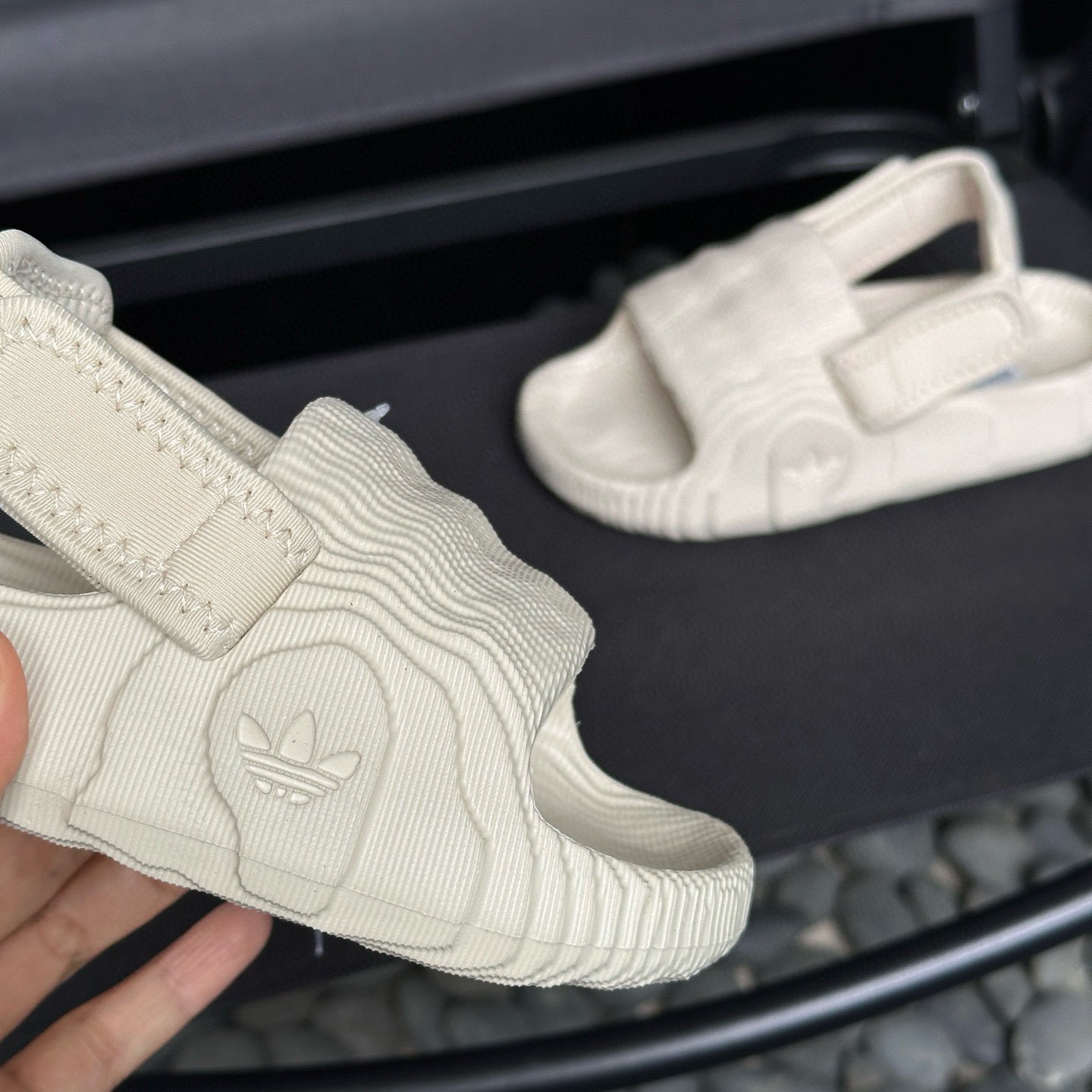 Adidas two-way beach sandals" cream"