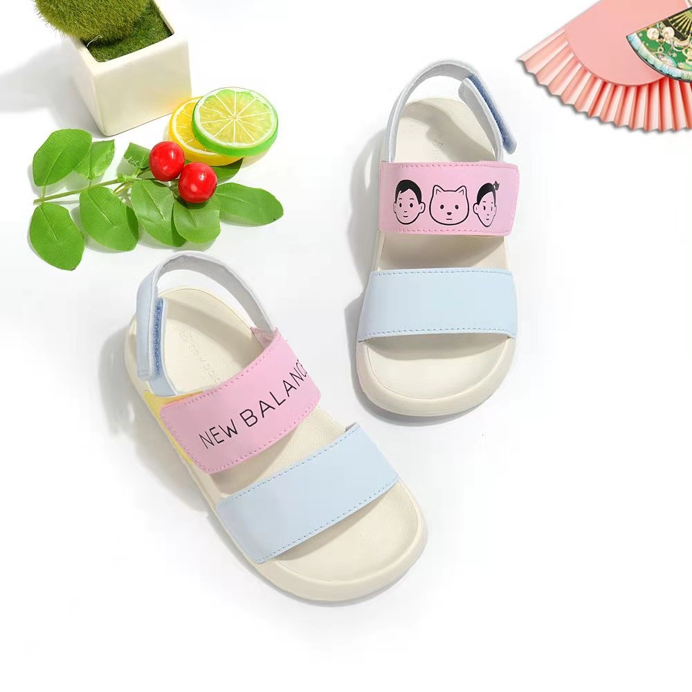 NB double bar sandals " pink, blue"
