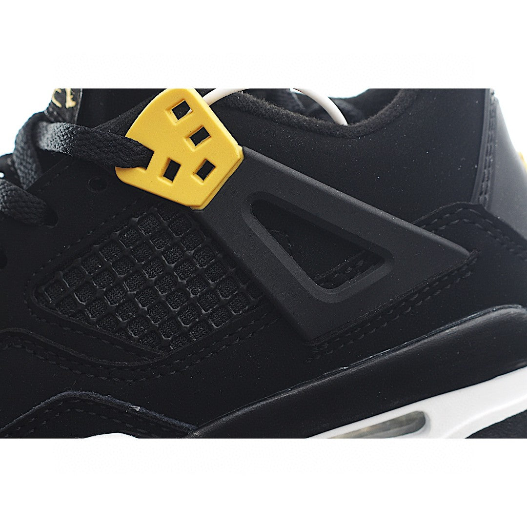NK AJ 4th generation lace-up basketball air cushion children's shoes" black, gold"