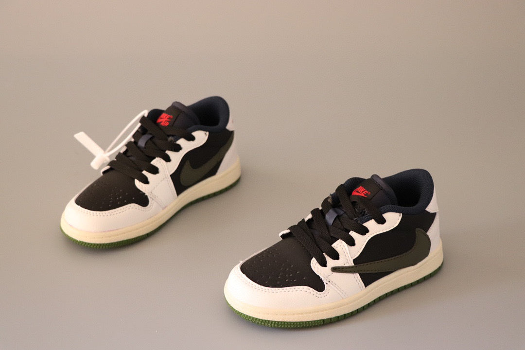 Joe 1 original low-top sneakers" white, black, dark green"