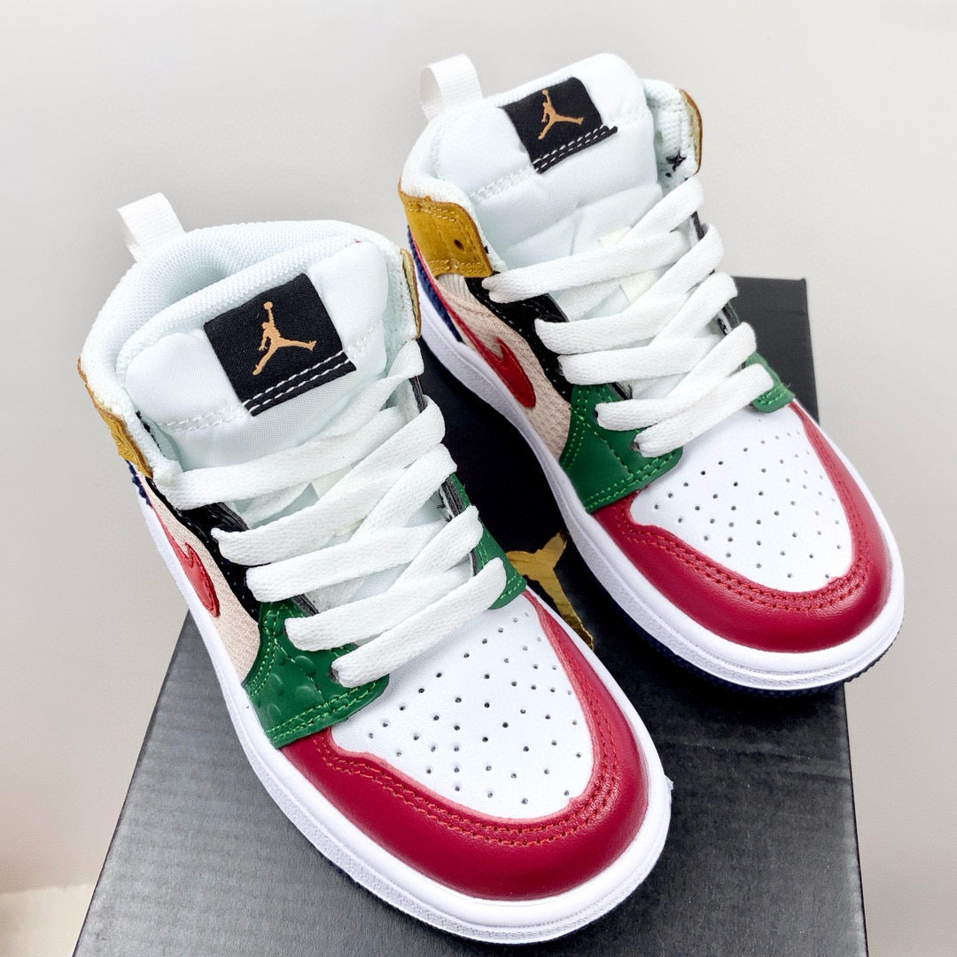 Joe 1 new color children's shoes" white, green, red"