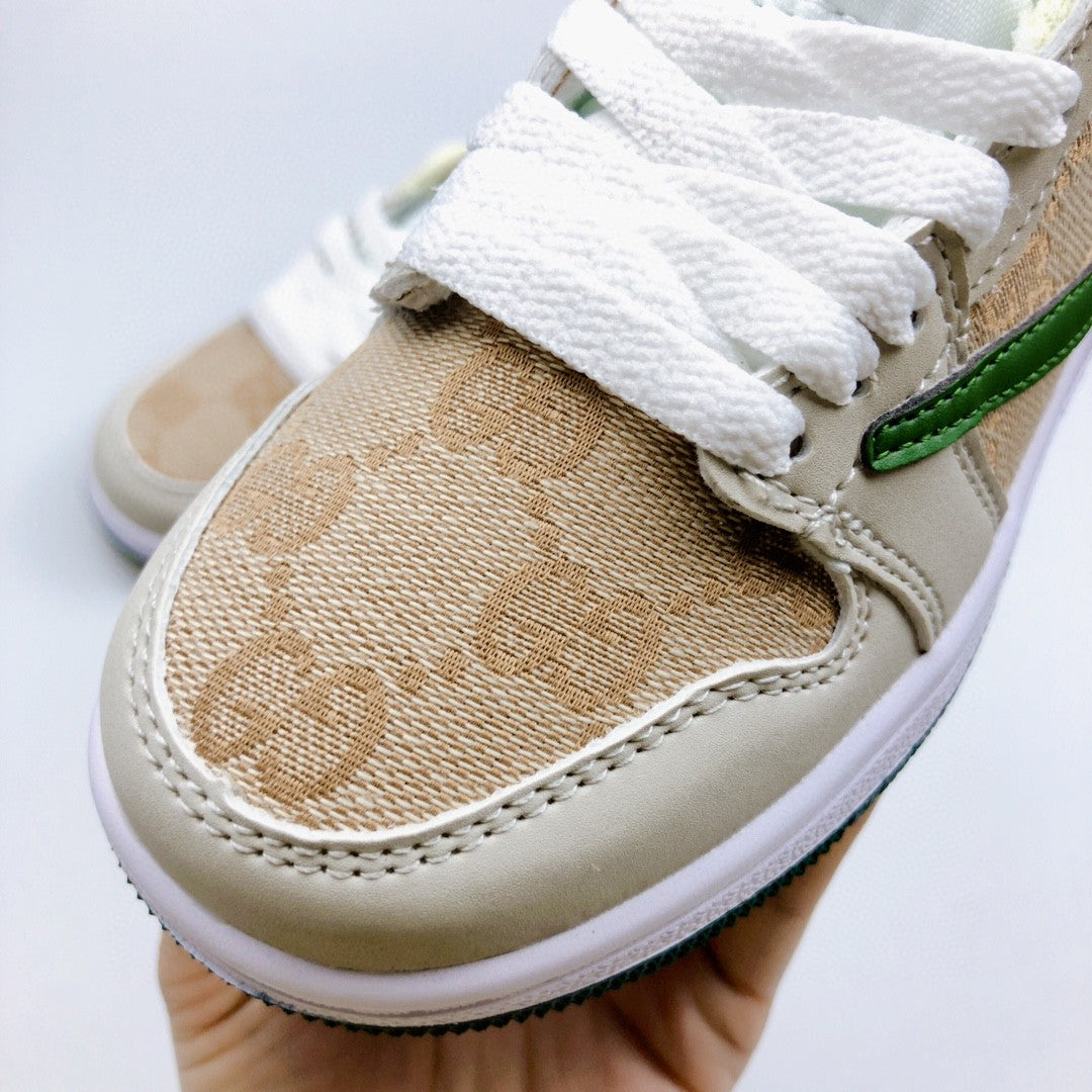 Jordan low-top reverse hook black warrior" beige, green'