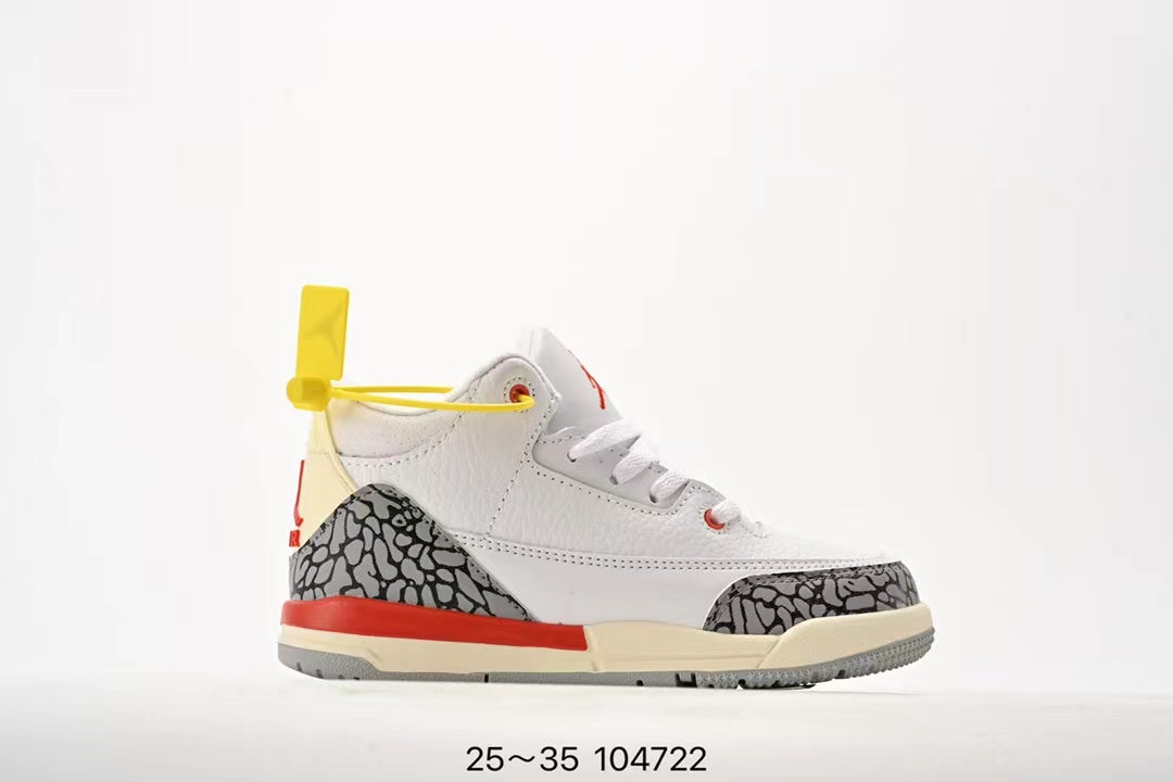 Joe 3" white, cream, red"