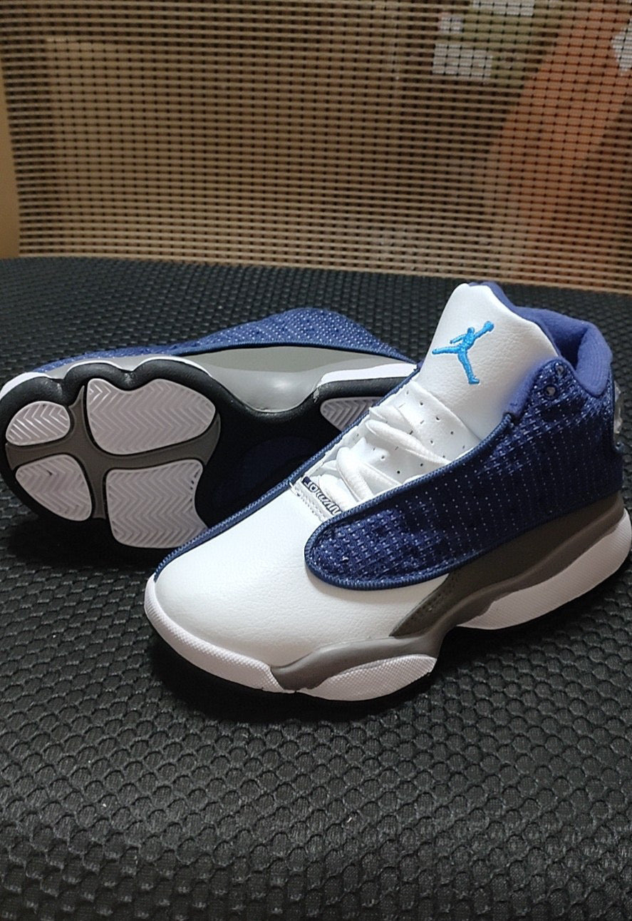 Joe 13 high top children's shoes" white, blue"