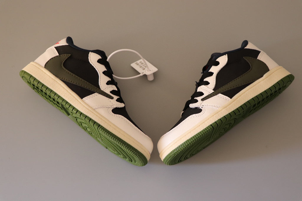 Joe 1 original low-top sneakers" white, black, dark green"