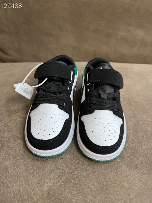 AIR JORDAN 1 low-top Velcro" white, black, green"
