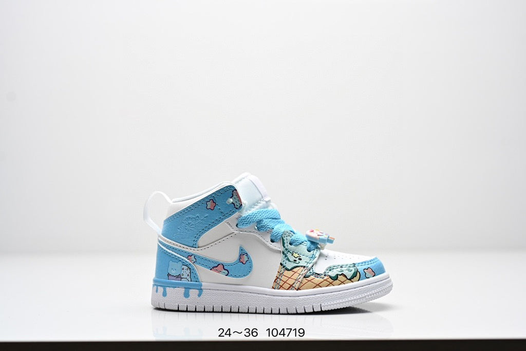 Air Jordan 1 Mid SE AJ1 Jordan mid-top basketball shoes " white, blue"