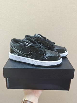 Qiao Yizhuan G version low-top children's lace-up sports shoes" black"
