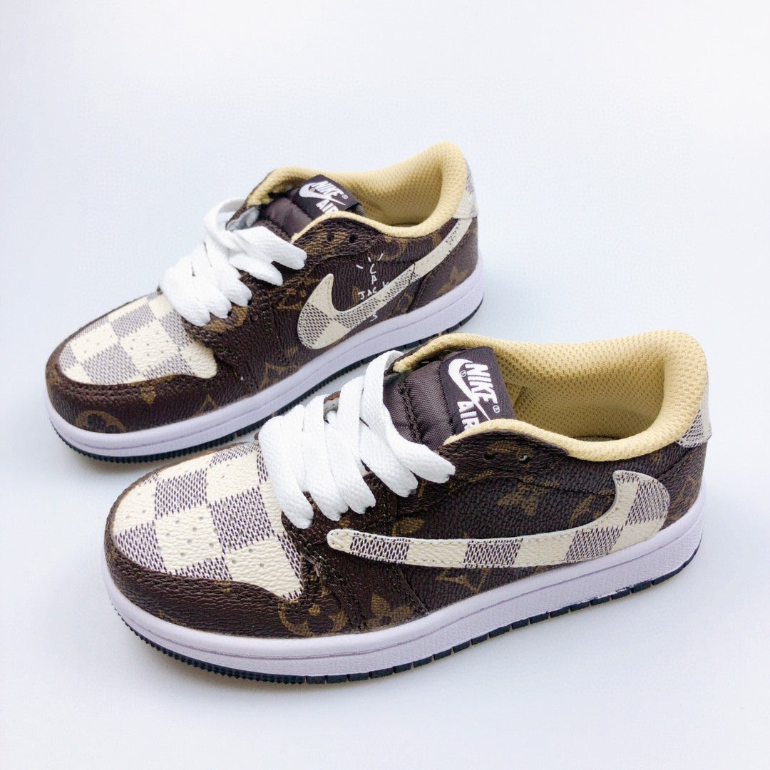Jordan low-top reverse hook black warrior" brown , cream"