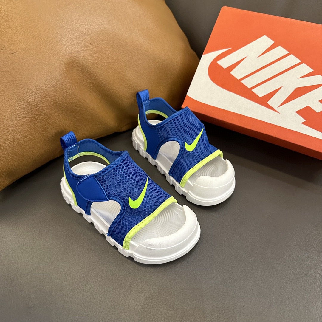 NK cute little closed toe mesh sandals" blue"