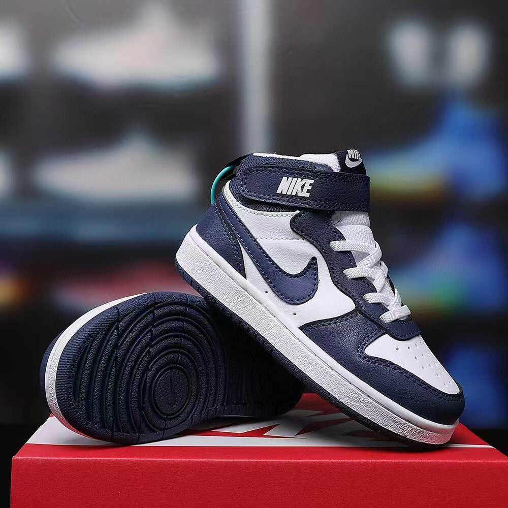 Air Force workwear mid-cut Velcro" white, Navy"