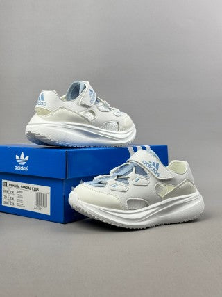 Adidas sandal" off white, light blue"