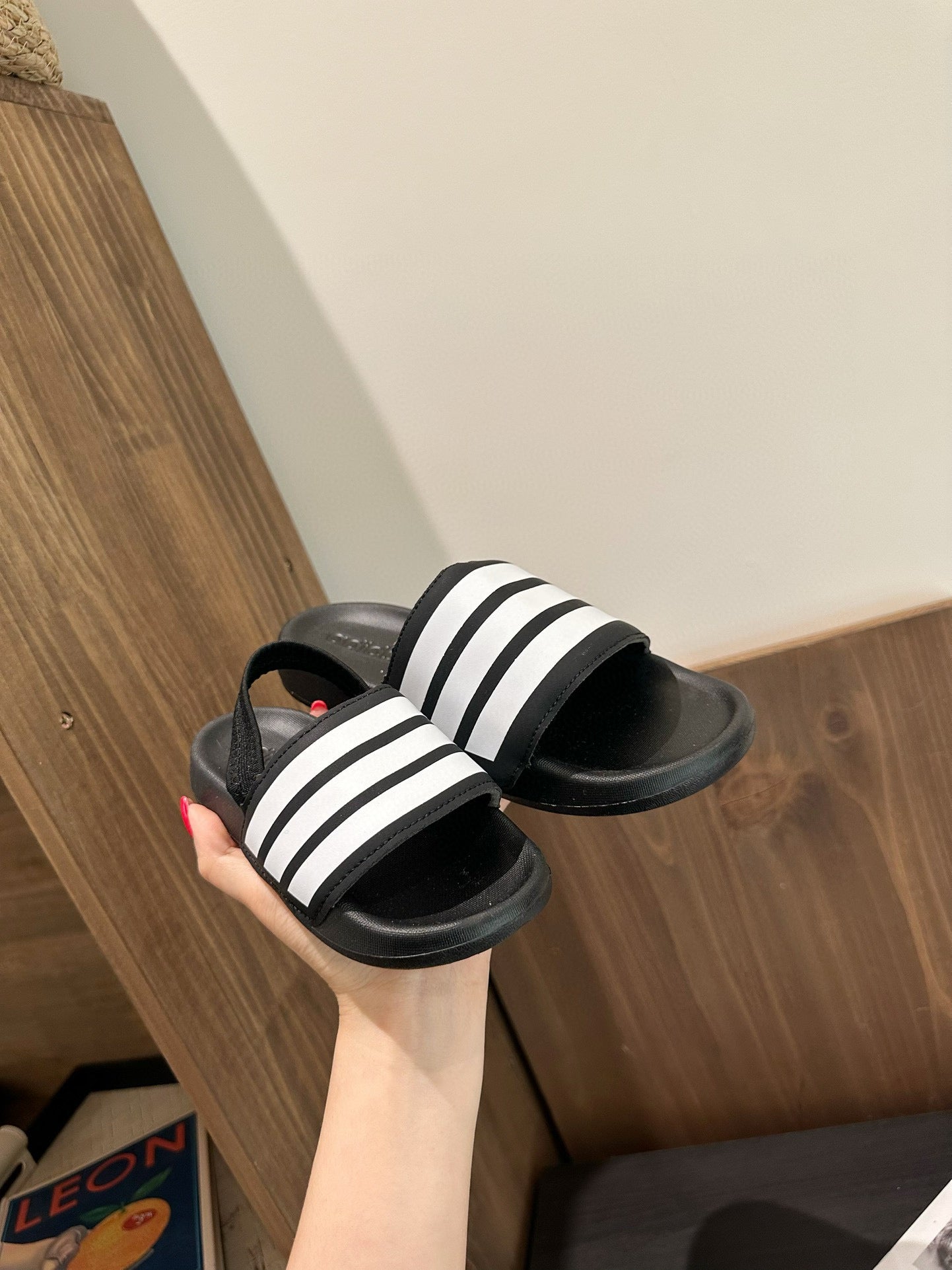Adidas parent-child sandals" black"