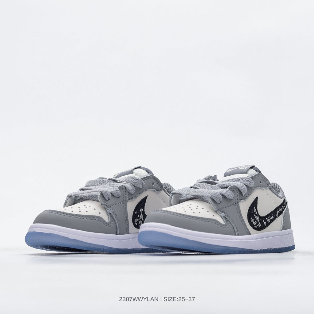 Joe 1 low-top hook series children's shoes" light gray, off white"