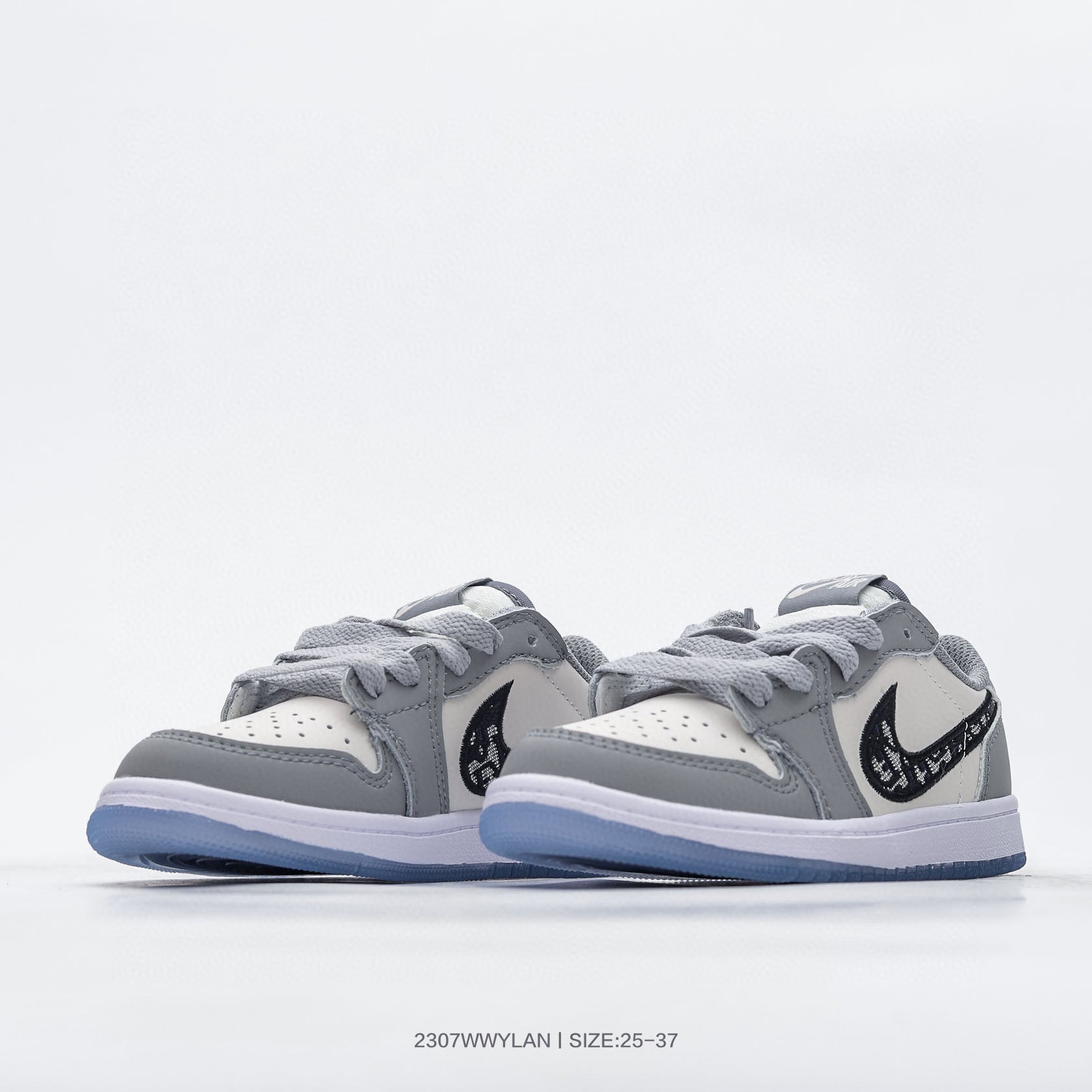 Joe 1 low-top hook series children's shoes" light gray, off white"