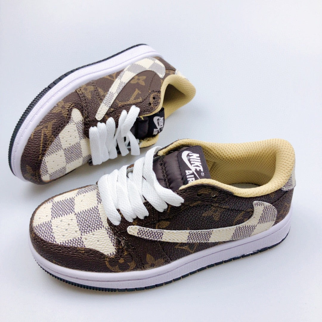 Jordan low-top reverse hook black warrior" brown , cream"