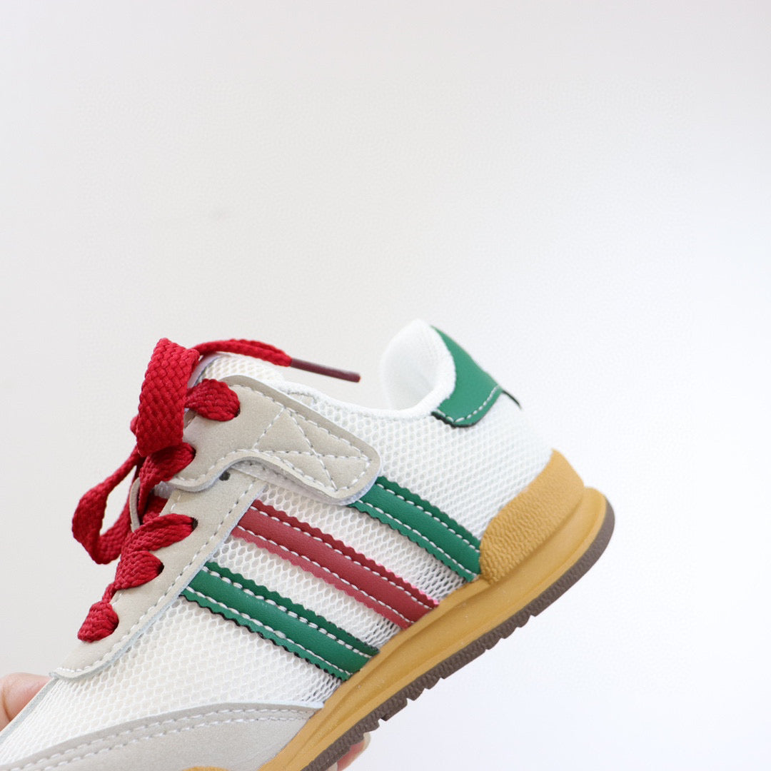 Adidas training hollow mesh panel shoes" white"