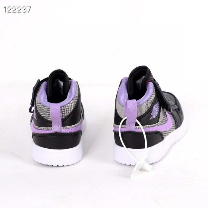 Jordan high top elastic band" black, purple, gray"