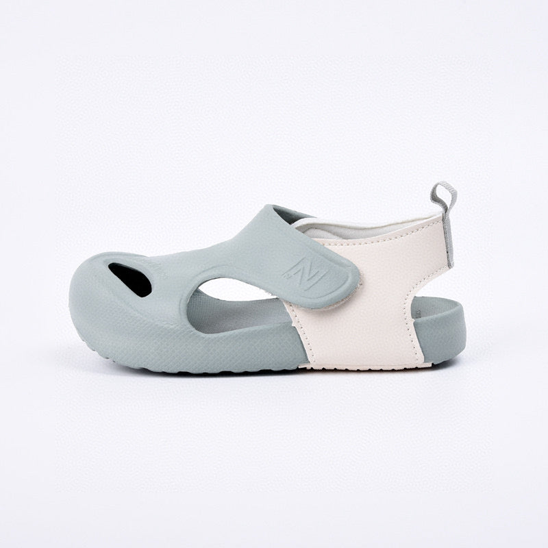 New NB closed toe sandals" Pale green-grey"