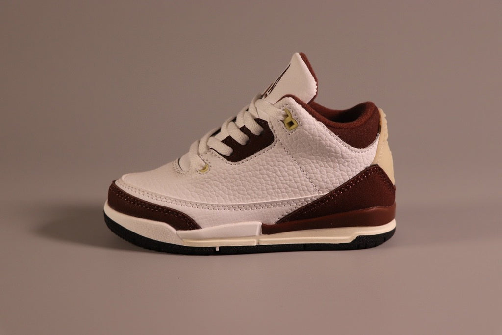 Jordan AJ3 children's shoes" white, dark brown"