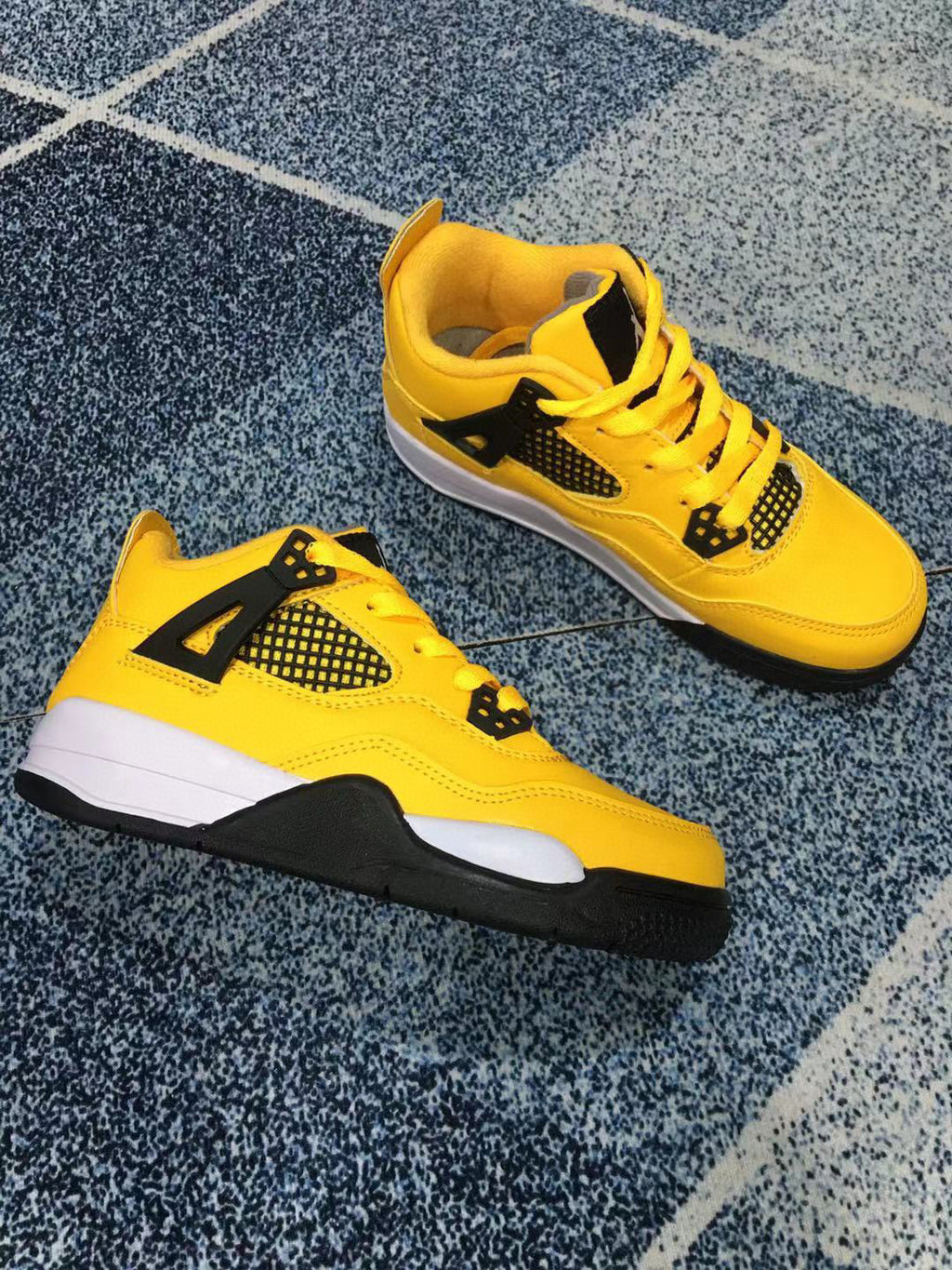 Jordan 4 children's sports shoes" Yellow"