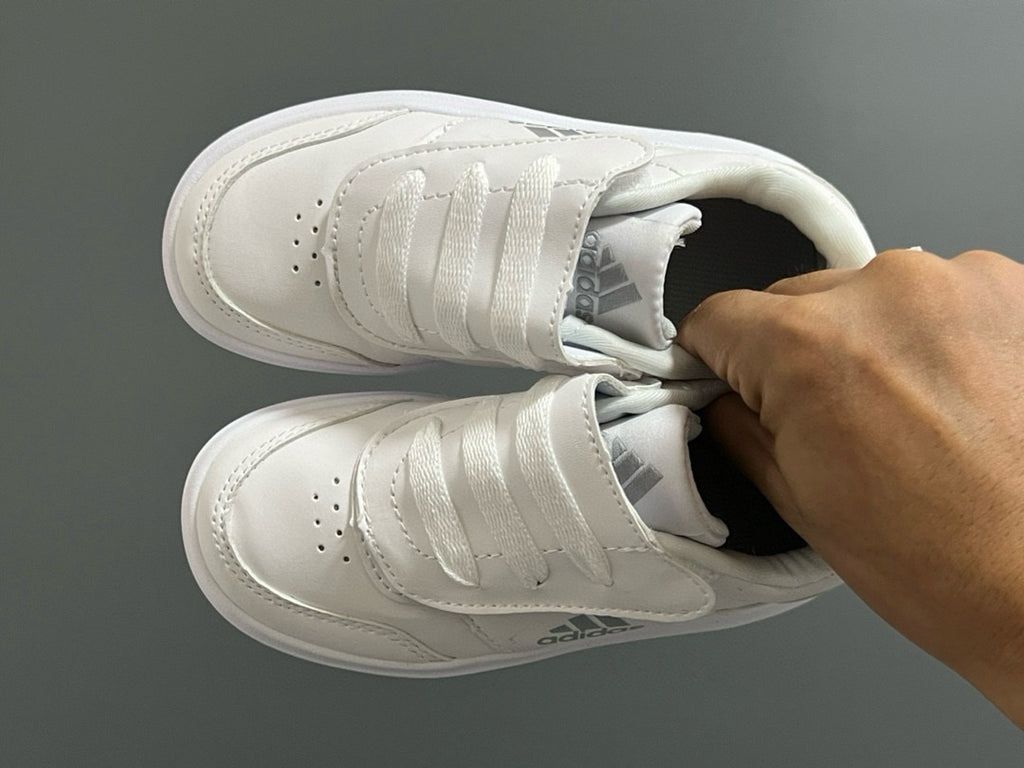 Adidas Little Dragon joint Velcro children's shoes" white"