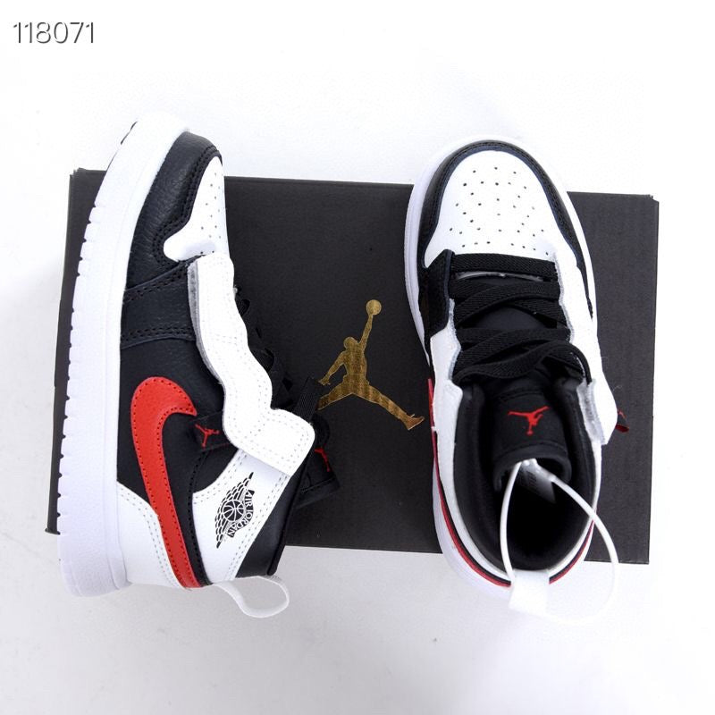 Jordan high top elastic band" white, black"