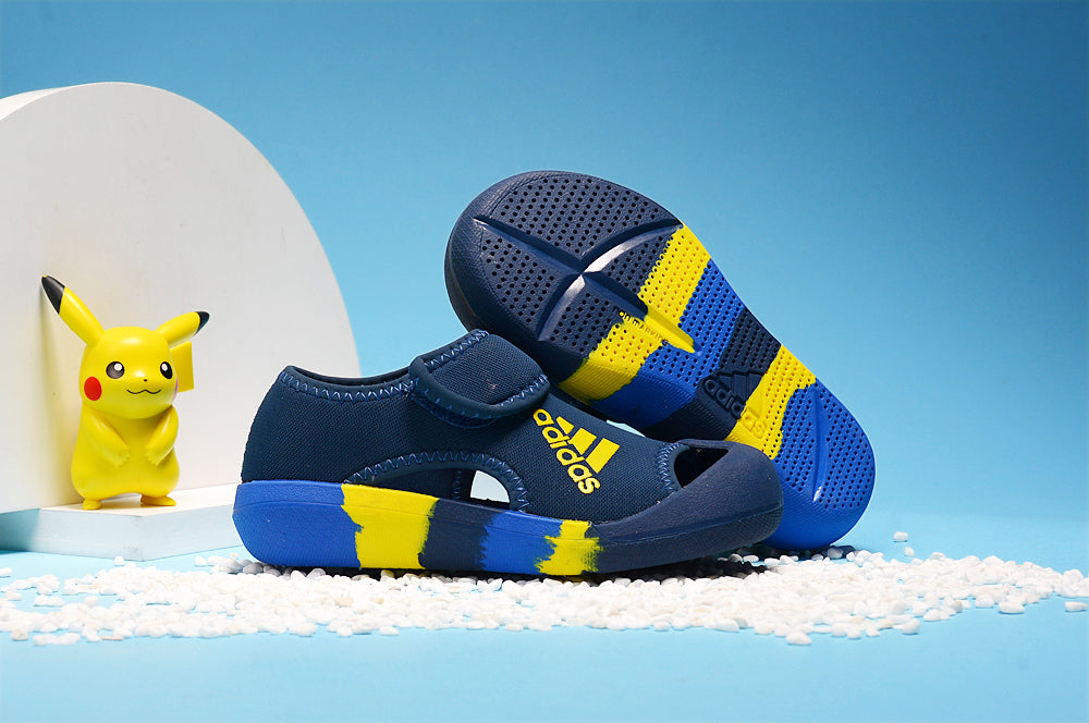 Adidas Baotou Sandals Generation" dark blue, yellow"