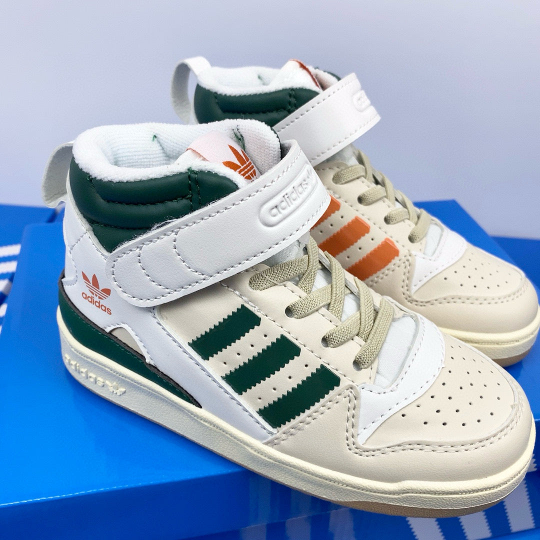 Adidas 84 high-top children's shoes" white, green"