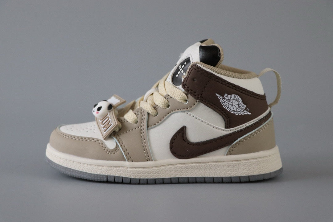 AJ Jordan Panda Light Shoes" beige, dark brown"