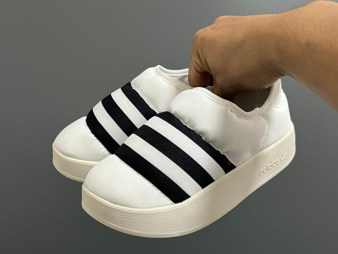 Adidas Bread Children's Slip-On Cotton Shoes" white"