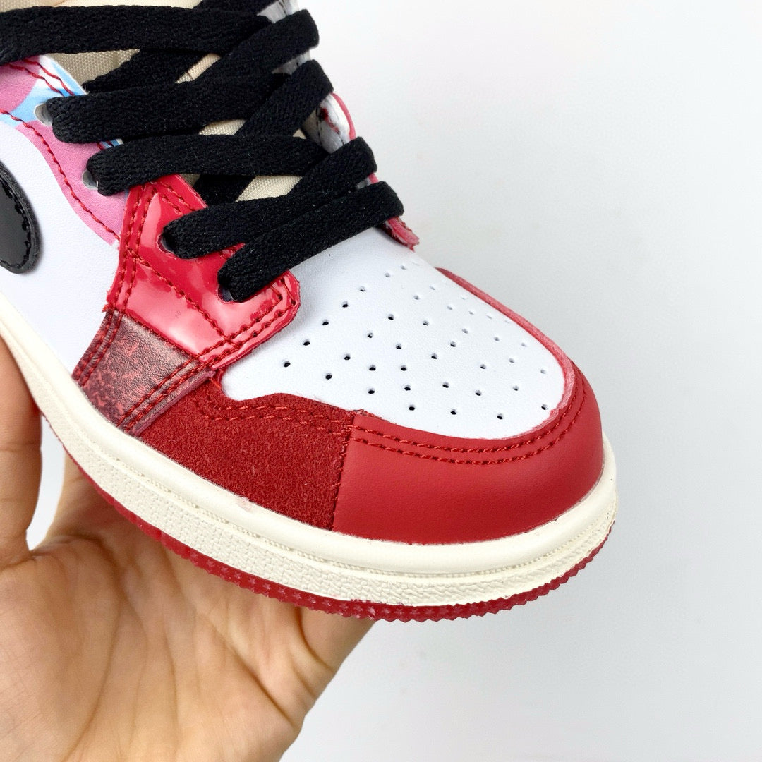Joe 1 high top stitching" white, red"