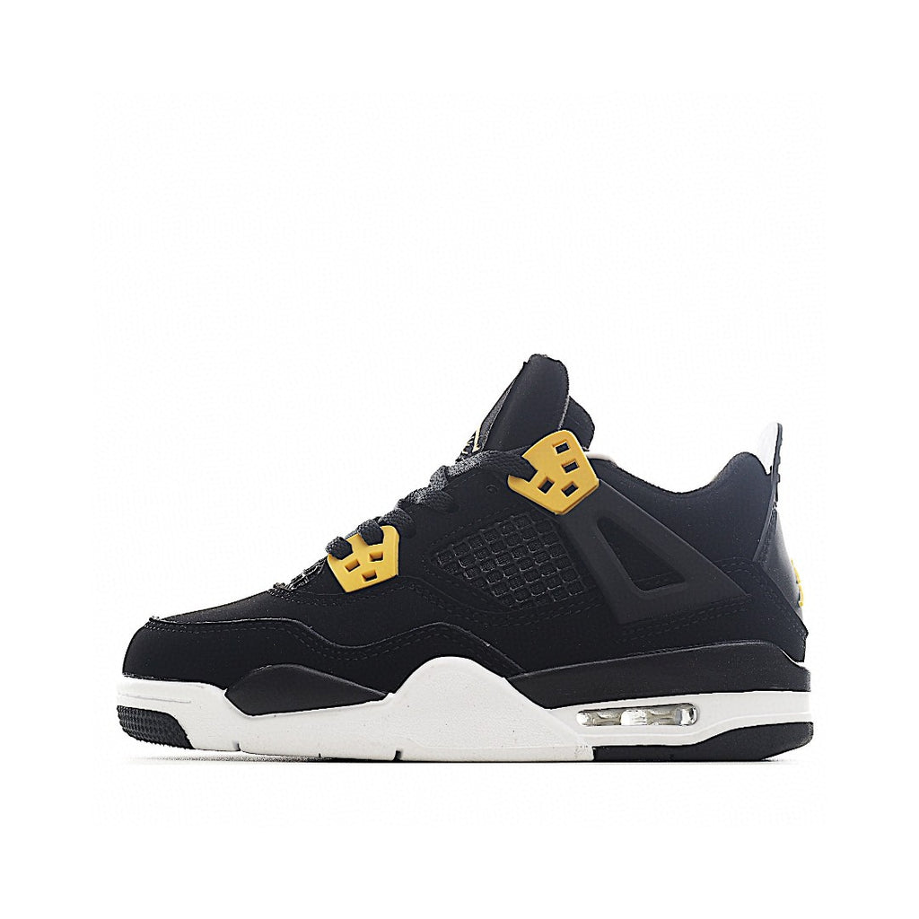 NK AJ 4th generation lace-up basketball air cushion children's shoes" black, gold"