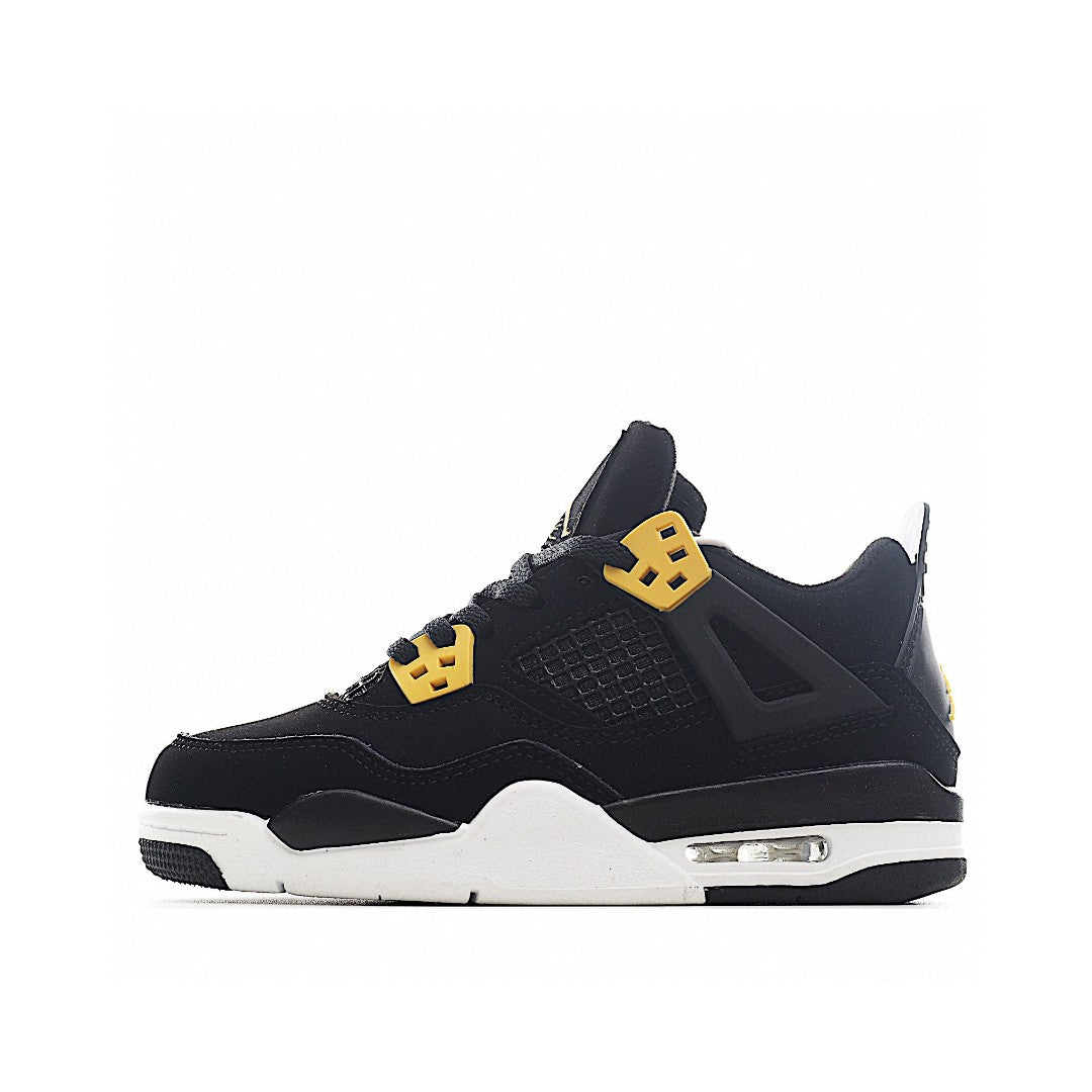 NK AJ 4th generation lace-up basketball air cushion children's shoes" black, gold"